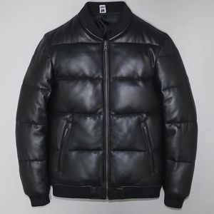 Männer Pel Faux Winter warme Lederjacke Klassische lässige echte Schaffellmantel junger Mode Duck Down Clothing plus 231124