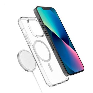 Shockproof Clear TPU PC Anti Shock Magnetic Charging Phone Case for Iphone 11 12 13 14 15 Pro Max with Magsafing