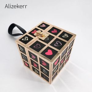 Totes Magic Cube Box Bolsa de embreagem para mulheres designer de luxo quadrado Burse de casamento preto Mini Moda de bolsa