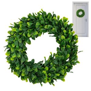 Dekorativa blommor Wreath Greenery Garland 42 cm Artificial Green Door Hanger Wedding Decoration Supplies