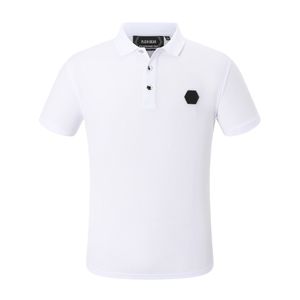 Męska koszulka polo ss barokowa czaszka Summer 100% bawełniane koszule polo Męs