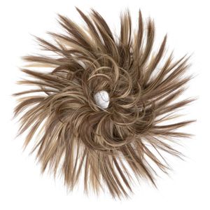 Tusled Updo Ponytails Hair Extensions Niechlujne falujące kucyk bułki scrunchies rozszerzenie naturalne syntetyczne włosy dla kobiet dziewczęta