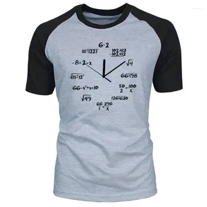 Męskie koszule T-zegar matematyka Zegar Zespół Zabawne męskie koszulę Casual Bawełniane krótkie rękaw O Neck Tshirt Cool Summer T-Shirt Męskie TEE Rozmiar UE