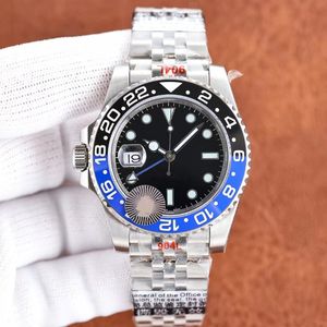 Left face regulator high quality send case men's casual dual time zone watch imported 904L raw material 100m super waterproof gemstone mirror super luminous effect