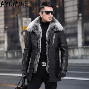 Pelliccia da uomo finta AYUNSUE Giacca in vera pelle di pecora Abbigliamento uomo 90 Piumini Uomo Cappotto con colletto reale Abbigliamento invernale Ropa LXR805 231124