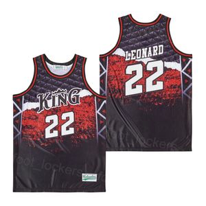 Martin Luther King High School 22 Kawhi Leonard Basketballtrikot Moive Pullover HipHop University For Sport Fans Team Schwarzer atmungsaktiver Sommerfilm aus reiner Baumwolle