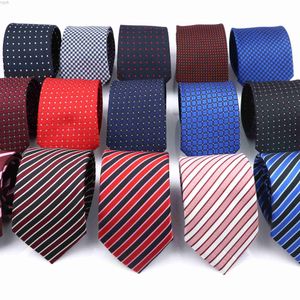 Nackband 38 stilar män nacke slips pläd rand dot blå röd svart jacquard vävda band dagligen bröllop parti mens affärsformell skjorta gåva