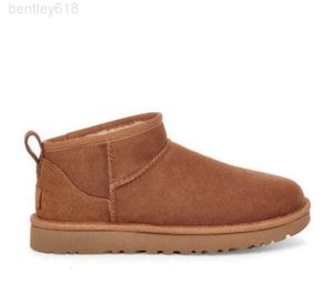 ブーツUggssy Ultra Mini Snow Boots Winter Productsankle Soft Courfort Courty Sheepskin Keep暖かいぬいぐるみ