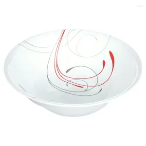 Миски Большая сервировочная миска на 2 литра, красная и белая эмалированная милая маленькая миска Vajillas De Porcelana Ice Cr