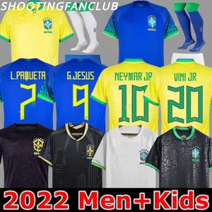 5A+Brasils 2023/22 Soccer Jerseys Free Ship Camisetas de Futbol Paqueta Raphinha Football Shirt Maillots Marquinhos Vini Jr Brasil Richarlison Men Kids Woman Neymar