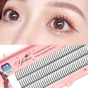 Strumenti per il trucco Yelix AM Shape Professional Individual Lashes Cluster Spikes Lash Wispy Premade Russian Natural Fluffy Ciglia finte 230425