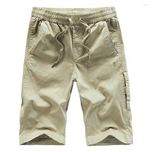 Herrspårar elmsk tiktok live sändning sommar shorts bomull personaliserade casual byxor urban solid enkel hem elastik