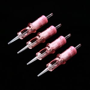 タトゥーニードル20pcsbox Quality Pink Viper PMU Sharp durable Consionant Long Tip Tattoo Needles Permanent Makeup Cartridge 230425