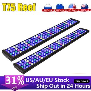 Oświetlenie 2PCS Popbloom Aquarium LED LED Light Rafa Rafa morska Rafa Akwariu LED Marine Coral Tank Lampa Turing75