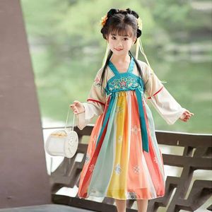 Girl Dresses Hanfu Baby Girl's Dress Children's Ancient Chinese Tang Little Princess Costume Po Clothes