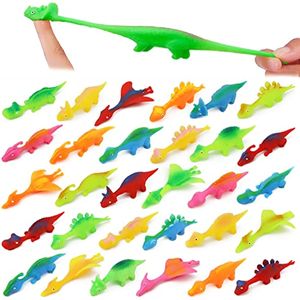 Decompression Toy TPR Slingshot Dinosaur Finger Toys Catapult Flying Dino Shooter Game Cute Shapes Funny Stretchable Animals