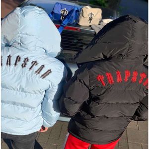 Coats2022 Autumn Winter Trapstar Mens Bomber Kurtka Haftowa z kapturem Trench Płaszcz DFDSS