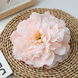 Decorative Flowers 2pcs Big Peony High-grade Artificial Flower Fake Wedding Home Wall Background Decoration Manual DIY