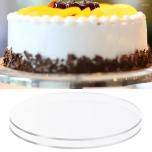 Bakeware Tools Non-Stick Cake Pan Hållbar mångsidig akrylplattor för icke-stickande serverande transparent runda smörkrämkakor