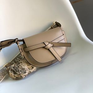 Ely W Straw Bag Women s designer handväska mini axel sadel svart brun klaff äkta läder crossbod 9067