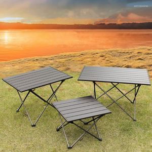 Camp Furniture Outdoor Aluminum Alloy Fast Group Folding Table Camping Picnic Portable Barbecue Stall Small Dining