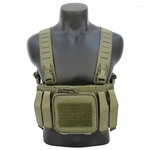 Jaktjackor 1000D Nylon Taktisk bröstrigg Vest Combat Security Multicam Equipment Gear för utomhusbehör