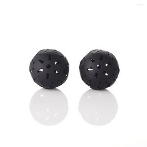 Stud Earrings Black Hollow Ball Jewelry Simple Round For Women