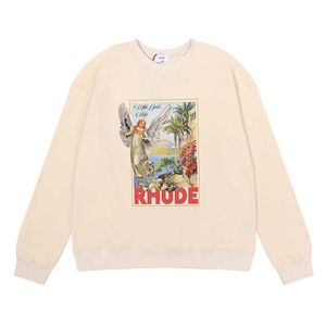 Rhude hoodie andningsbara herr hoodies tröjor mode män hoodies mjuk hoody us size s-xl 8x2n lulusup