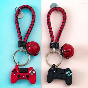 Keychains Creative Men's Simple Video Game Handle Keychain Couple Joystick Machine Keyring For Boyfriend Key Holder Trinket Chain Gift