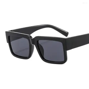 Sunglasses Men And Women Square Frame Color Matching Fashion Personality Retro Avant-Garde Glasses