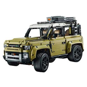 Soldat 2573 st berömda Rover Off Road Defender bil blockerar fordonsmodellen Superbil Byggnad Bricks Toys Kids Vuxna gåva 42110 231124