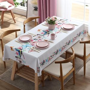 Table Cloth Geometric Floral Printed Rectangular Tablecloth For And Home Decoration Waterproof Coffee