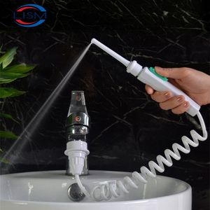 Other Oral Hygiene LISM Water Dental Flosser Faucet Irrigator Floss Pick Irrigation Teeth Cleaning Machine 230426