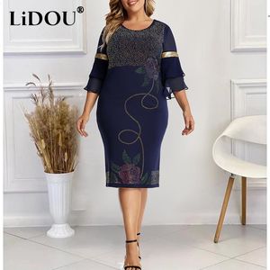 Sukienki jesień zima elegancka elegancka design biodra sukienka Trąbowa sukienka plus size sukienka dla kobiet moda