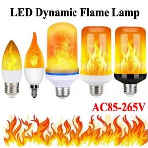 1-10pcs E27 LED Flame Bulb Fire lamp Corn Bulb Flickering B22 LED Dynamic Flame Effect Light 3W 5W 9W AC 85V-265V