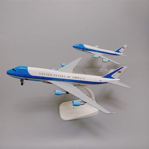 Uçak Modle ABD Amerika Birleşik Devletleri Hava Kuvvetleri Bir Havayolları Boeing 747 B747-400 Airways Diecast Uçak Model Uçak Toys Alaşım 230426