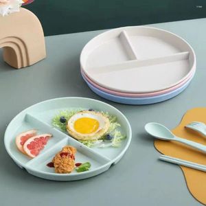 Plates 1 Set Divided Dinner Unbreakable Portion Control Diet Picnic Microwave Dishwasher Safe Dishes