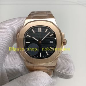 3 Style Super Watches Real Picture Mens 40 mm Black Dial Classic 18K Rose Gold Bransoleta Przezroczysta