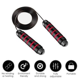 Jump Ropes Jump Rope Rapid Speed ​​Humping Rope Cable Steel Gym Fitness Home Operting Slim Body P230425