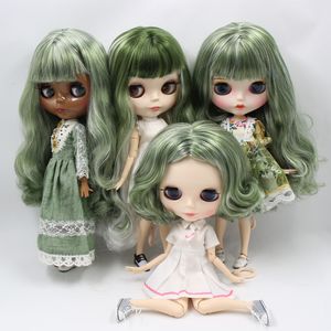 Dolls Icy DBS Blyth Custom Doll No.Bl4299/136 Green Mix White Hair 1/6 BJD OB24 Anime 230426