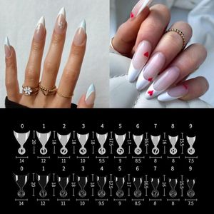 False Nails 100pcs 짧은 스틸레토 네일 팁 반 커버 프랑스 가짜 날카로운 뾰족한 아크릴 확장 살롱 홈 온글