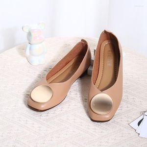 Dress Shoes Spring 2023 Grandma Women Flat Retro Shallow-Mouthed Pregnant Single Mori Joker Mother