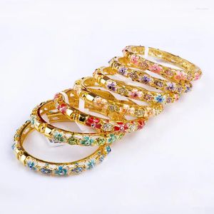 Bangle Beautiful Fashion Gift Beijing Cloisonne Bracelet Hollow Crystals