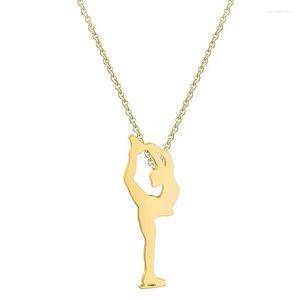 Hänge halsband mode figur skridskor halsband minimalistiska kvinnor kropp geometriska sport smycken födelsedagstillbehör gåvor