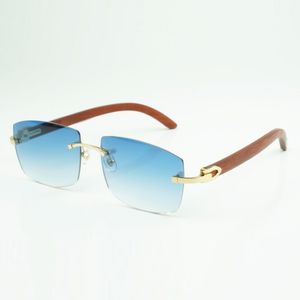 New C hardware sunglasses 3524032 with Pure natural wooden sticks and 56mm lenses for unisex