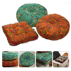 Cuscino in cotone e lino sedile quadrato addensato cuscino per sedia finestra a bovindo tappetino Tatami rotondo pavimento futon marocchino Boho Home Decor