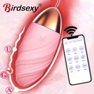 バイブレーターセックスおもちゃアプリバイブレーターBluetoothディルド女性女性用ワイヤレスリモートコントロールバイブレーターは振動する愛の卵おもちゃを着用します230426