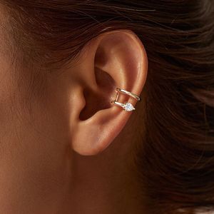 Ear Cuff IOGOU Cuff Earrings for Women 925 Sterling Silver 0.6cttw Pear Cut D Ear Clips Earrings Accessories Fine Jewelry Gift 230425