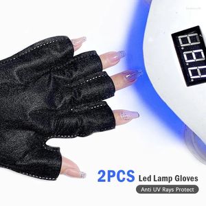 Наборы для дизайна ногтей, 1 пара одноразовых перчаток с защитой от УФ-лучей, светодиодная лампа, защитные перчатки для маникюра
