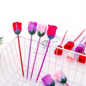 PCS/Pack Creative Rose Flower Ballpoint Pen Cute Valentine's Day School Office Stationery Gifts Supplies